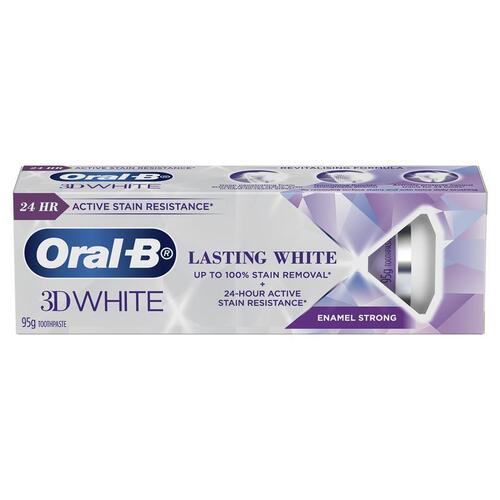 Oral B Toothpaste 3D White Lasting Enamel Strong 95g