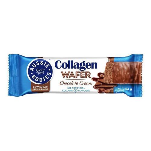 Aussie Bodies Collagen Wafer Protein Bar Chocolate 34g Colourants