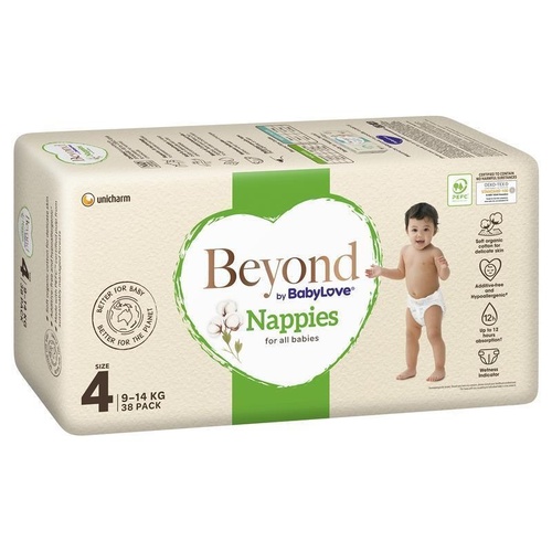 Beyond by BabyLove Nappies Size 4 (9-14kg) 38 Pack