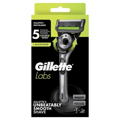 Gillette Labs Exfoliating Razor with Magnetic Stand + 2 Blade Refills