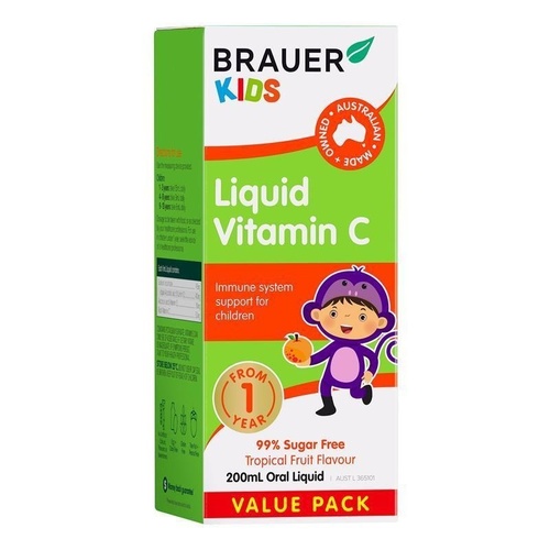 Brauer Kids Liquid Vitamin C 200ml Exclusive Size