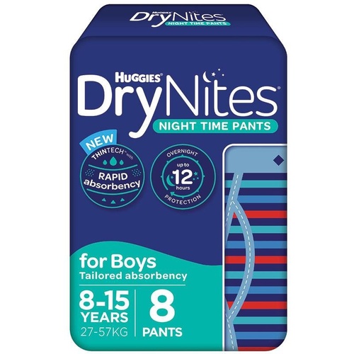 Huggies DryNites Boy 8-15 Years 8 Pack