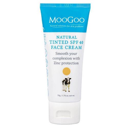 MooGoo Natural Tinted SPF40 Face Cream 50g