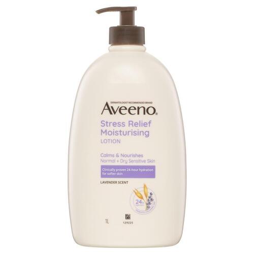 Aveeno Stress Relief Lavender Scented Moisturising Body Lotion 1 Litre