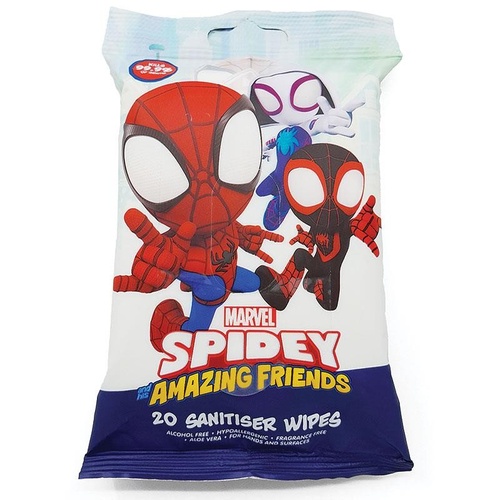 Spidey And Friends Antibacterial Wipes 20 Pack