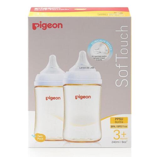 Pigeon SofTouch Bottle PPSU 240ml Twin Pack