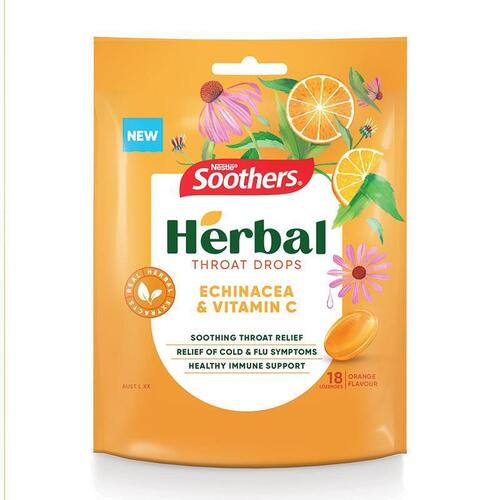 Nestle Soothers Herbal Echinacea + Vitamin C 18 Lozenges 63g
