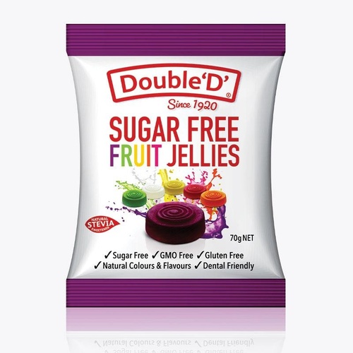 Double D Sugarfree Fruit Jellies 70g