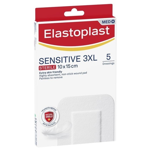 Elastoplast Sensitive Dressing 3XL 10x15cm 5 Dressings