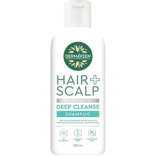 DermaVeen Hair + Scalp Deep Cleanse Shampoo 500ml