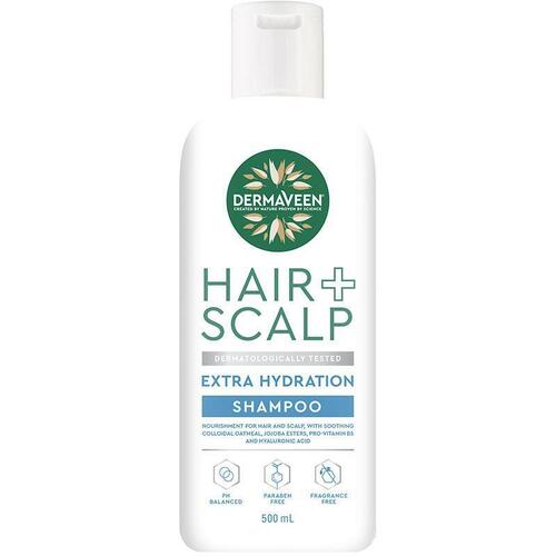 DermaVeen Hair + Scalp Extra Hydration Shampoo 500ml