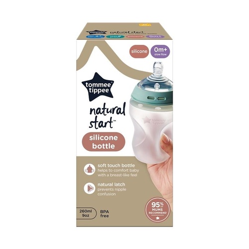 Tommee Tippee Natural Start 260ml Silicone Bottle 1 Pack