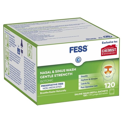Fess Nasal & Sinus Wash Kit 120 Sachets