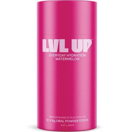Lvl Up Everyday Hydration Sticks Watermelon 10 Pack