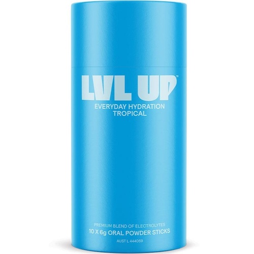 Lvl Up Everyday Hydration Sticks Tropical 10 Pack