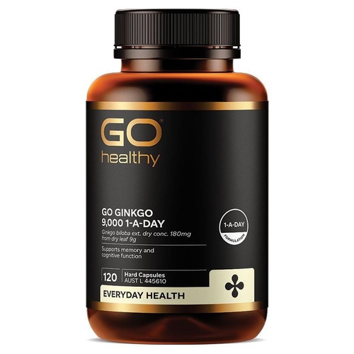 Go Healthy Ginkgo 9000 120 Vege Capsules Exclusive Size