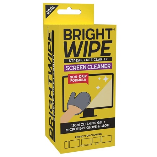 Bright Wipe Screen Cleaner 120ml Gel & Cloth