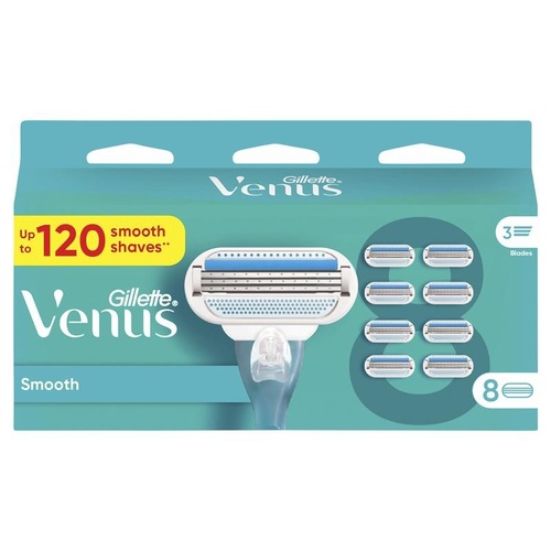 Gillette Venus Smooth Women's Razor Blade Refills 8 Pack