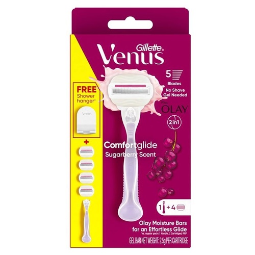 Gillette Venus Comfortglide Sugarberry Scent Plus Olay Women's Razor Handle