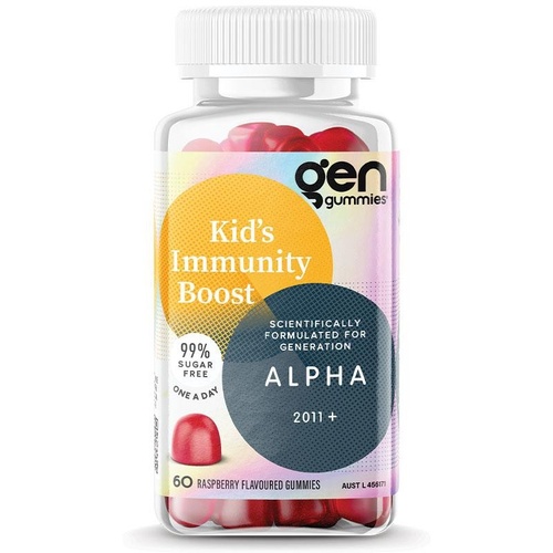 GEN Alpha Gummies Kid's Immunity Boost Raspberry 60 Pack