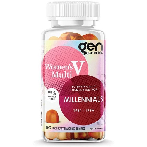 GEN Millennial Gummies Women's Multivitamin Raspberry 60 Pack