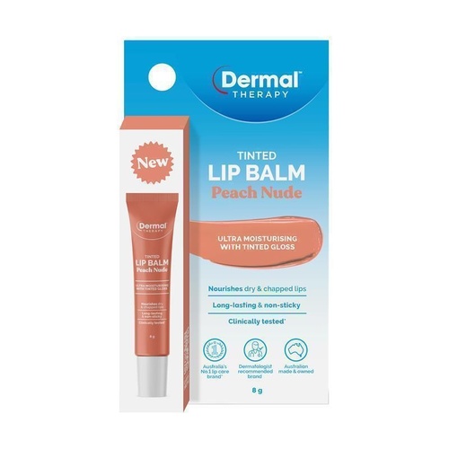 Dermal Therapy Tinted Lip Balm Peach Nude 8g
