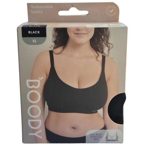 Boody Full Bust Wireless Bra Black Extra Large