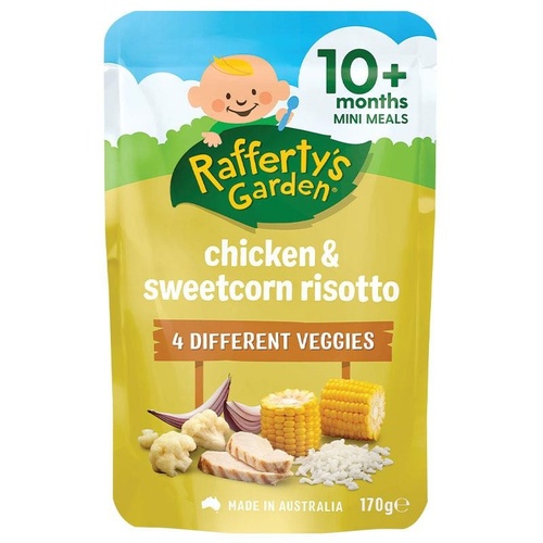 Raffertys Garden 10+ Months Chicken and Sweetcorn Risotto 170g