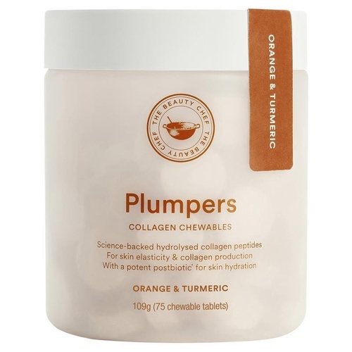 The Beauty Chef Plumpers Orange Collagen Peptides 75 Chewable Tablets