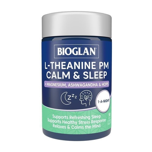 Bioglan L Theanine PM Calm & Sleep 50 Capsules