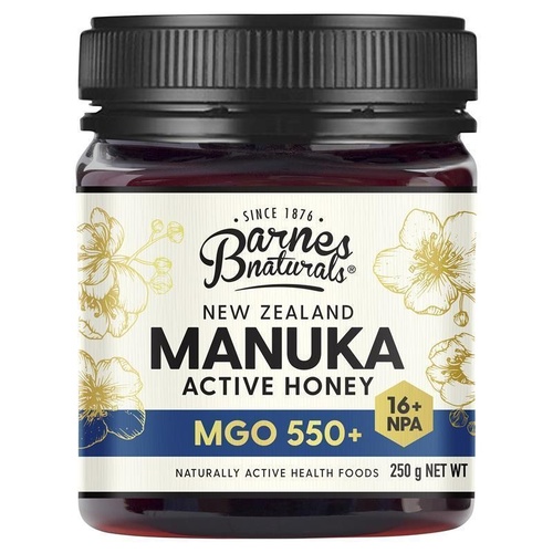 Barnes Naturals New Zealand Manuka Honey 250g MGO 550+