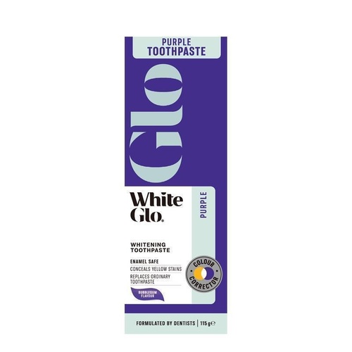 White Glo Toothpaste Purple Tooth Toner 115g