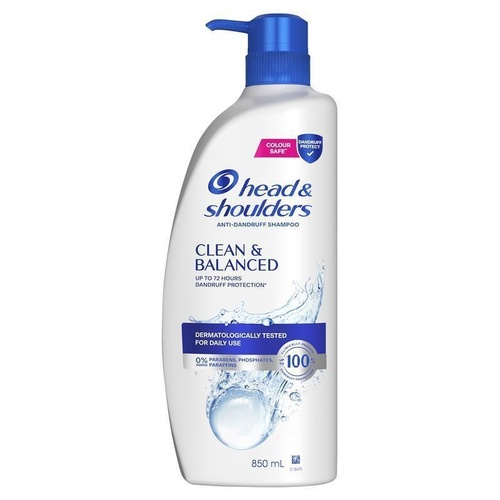 Head & Shoulders Clean & Balanced Shampoo 850ml