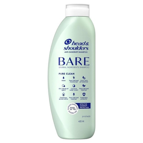 Head & Shoulders BARE Pure Clean Shampoo 400ml