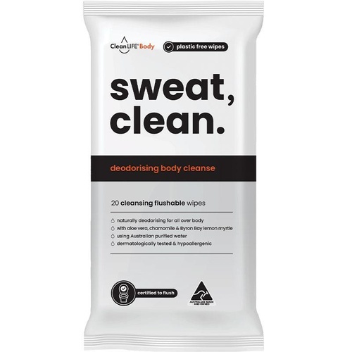 CleanLIFE Sweat Clean Wipes 20 Pack