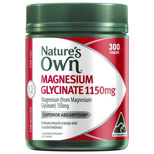 Natures Own Magnesium Glycinate 1100mg 300 Tablets