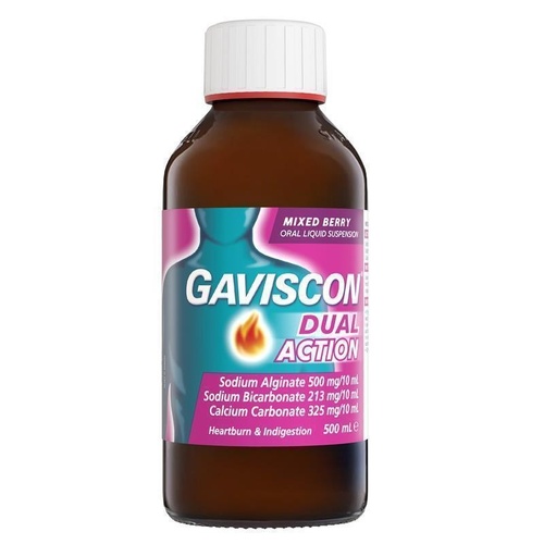 Gaviscon Dual Action Liquid Mixed Berry 500ml