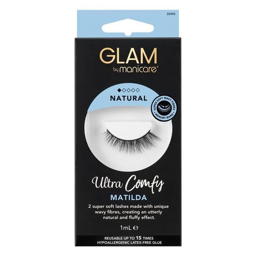 Glam By Manicare Matilda Ultra Comfy Lashes Natural