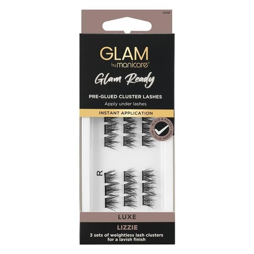 Glam By Manicare Glam Ready Pre-Glued Lizzie Cluster Lashes Luxer