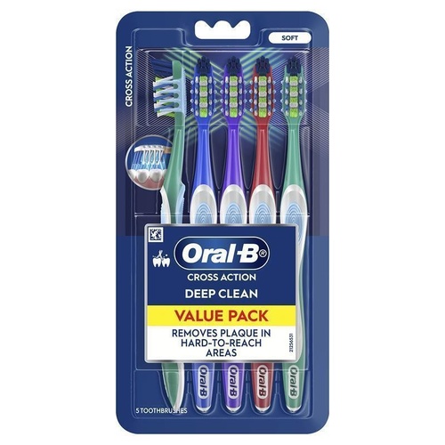 Oral B Toothbrush Cross Action 7 Benefits 5 Pack