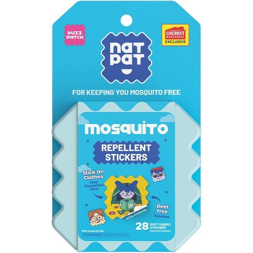 NatPat Kids Mosquito Repellent Stickers 28 Patches