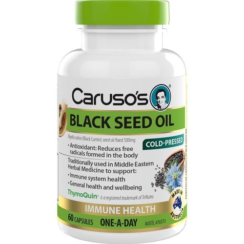 Carusos Black Seed Oil 500 60 Capsules