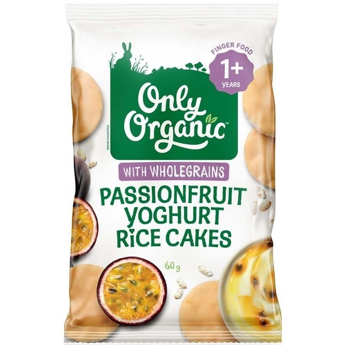 Only Organic Passionfruit Yoghurt Rice Cakes 60g