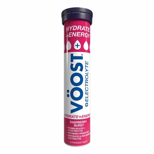 Voost Hydrate + Energy Raspberry Burst Effervescent Tablets 12 Pack