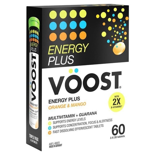 Voost Energy Plus Orange & Mango Effervescent 60 Pack Exclusive Size