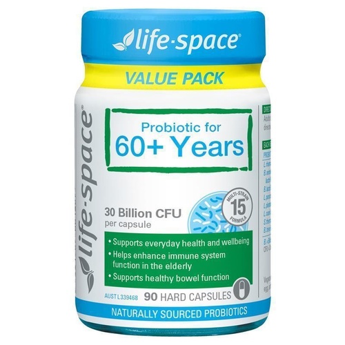 Life-Space Probiotic for 60+ Years 90 Capsules Exclusive Size