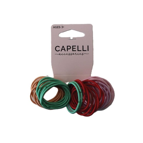 Capelli Kids Hair Tie Metal Free Cherry 38Pk