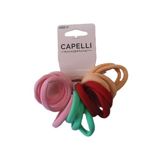 Capelli Kids Nylon Hair Ties Cherry 16Pk