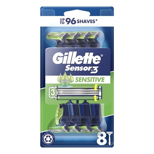 Gillette Sensor 3 Sensitive Disposables 8pk