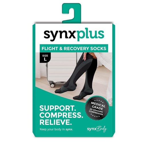 Synxplus Flight & Recovery Socks Black Large